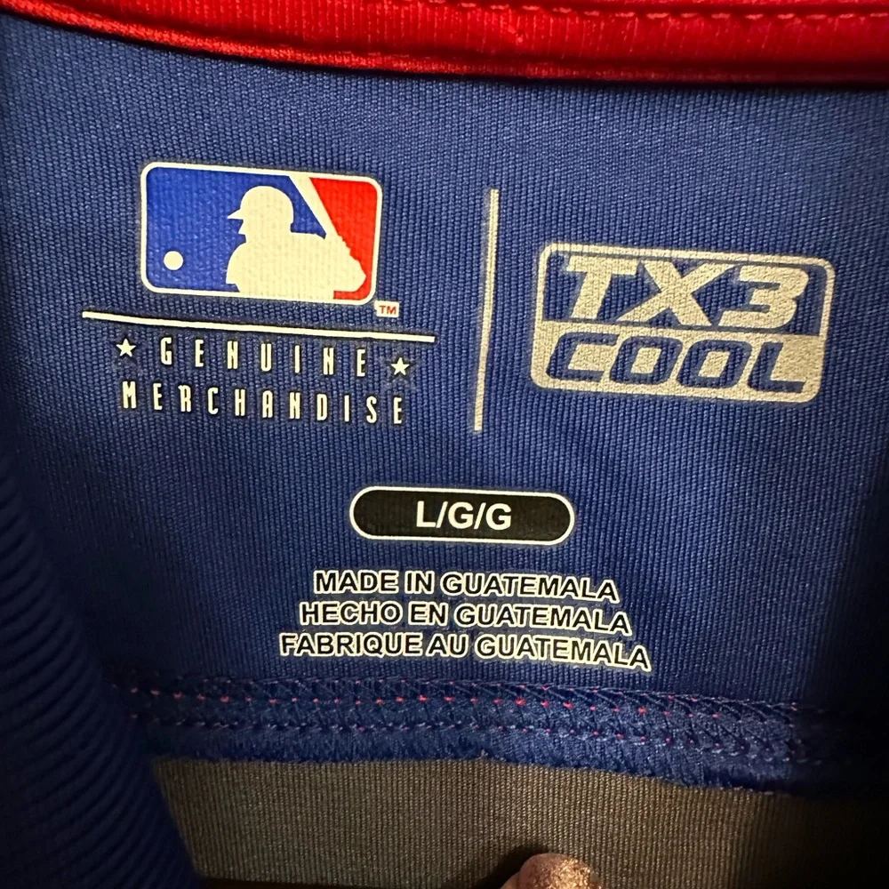 Chicago Cubs Genuine Merchandise Gray and Blue Polo Shirt with Team Logo - Picture 3 of 3